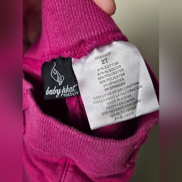 Vintage Y2K Toddler Girl's Baby Phat Pink Leggings, Size 2T - Picture 4 of 4